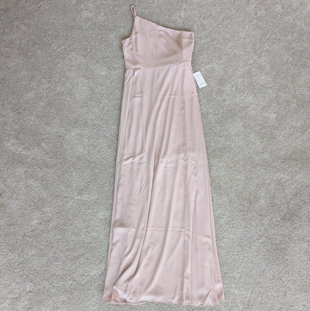 Show Me Your MuMu Blush One-Shoulder Dress